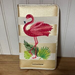 Spartina 449 Gold and Pink Flamingo Wallet